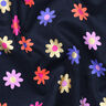 velluto a costine Fiori con stampa glitterata | Poppy Fabrics – blu marino,  thumbnail number 2