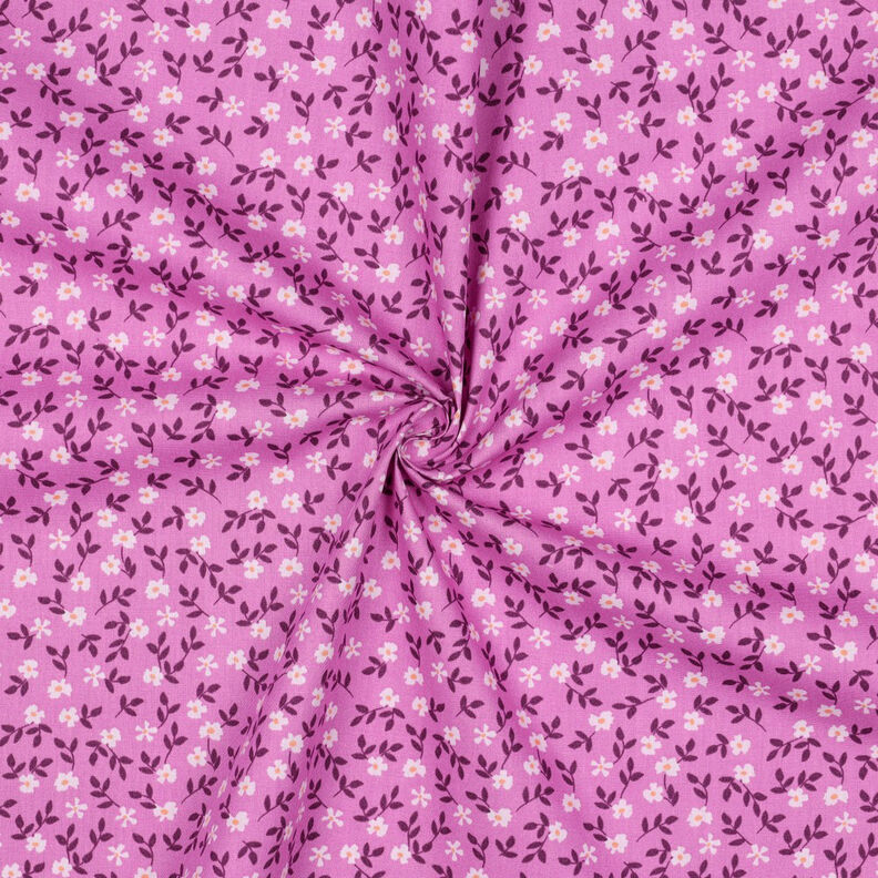 GOTS popeline di cotone fiorellini | Poppy Fabrics – pink/bianco, image number 3