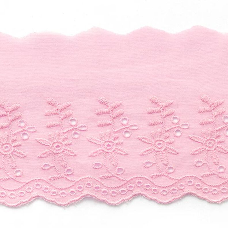 nastro in pizzo, fiori [ 9 cm ] – rosa chiaro,  image number 1