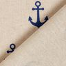 tessuto arredo mezzo panama ancore – blu marino/naturale,  thumbnail number 4