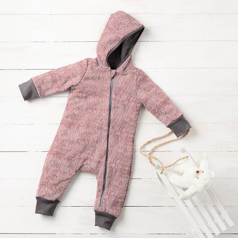 Sherpa Misto cotone tinta unita – rosa anticato, image number 7