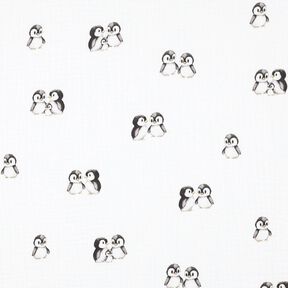GOTS mussolina / tessuto doppio increspato Pinguini stampa digitale | Poppy Fabrics –, 