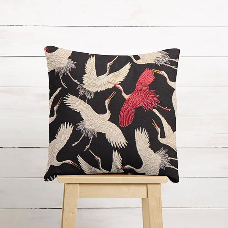 tessuto arredo gobelin gru – nero/bianco,  image number 7