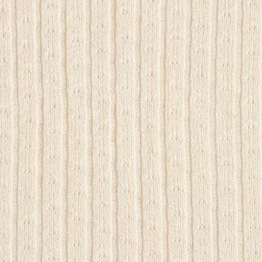 tessuto in maglia Ajour eleganti strisce glitterate – crema, 
