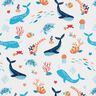 tessuto in cotone cretonne Animali subacquei – bianco/azzurro,  thumbnail number 1
