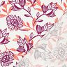 misto lino viscosa Fiori | Poppy Fabrics – avorio/uva,  thumbnail number 4