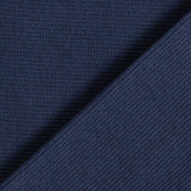 GOTS 2x2 tessuto per polsini | Tula – blu marino,  image number 3