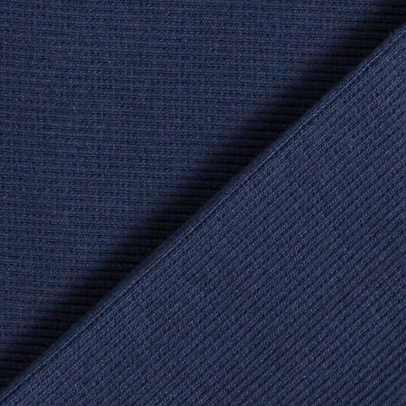 GOTS 2x2 tessuto per polsini | Tula – blu marino,  image number 3