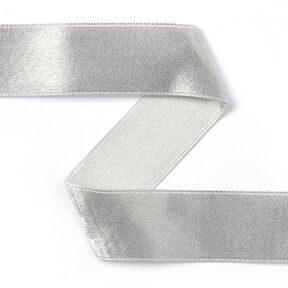 nastro in satin double face - argento, 
