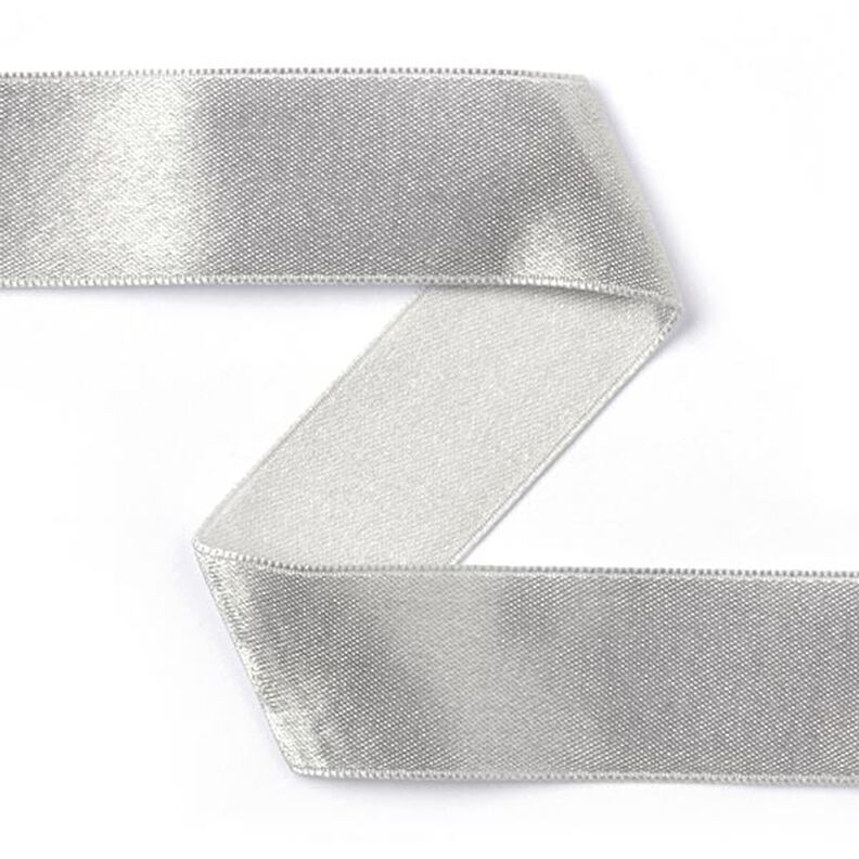 nastro in satin double face - argento, image number 1