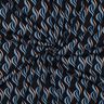 Viscosa elasticizzata con onde astratte – nero-azzurro/blu jeans chiaro,  thumbnail number 3