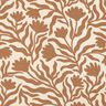 felpa garzata non sbiancato fiori | Poppy Fabrics &ndash; crema/marrone capriolo,  thumbnail number 1