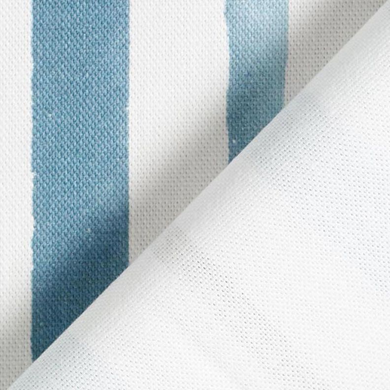 tessuto arredo mezzo panama, righe acquerello – bianco/blu,  image number 5