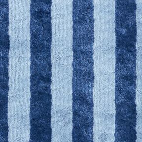 tessuto in spugna bambù Rigato – azzurro/blu marino, 