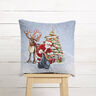 taglio di tessuto arredo gobelin Babbo Natale con renna – blu,  thumbnail number 5