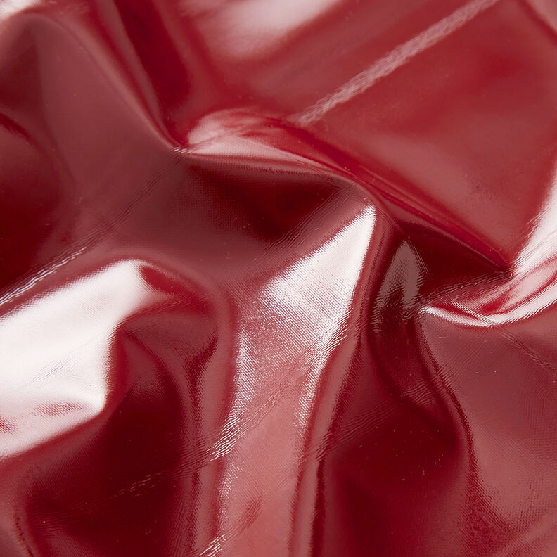 Finta pelle verniciata in tinta unita – rosso Bordeaux,  image number 2