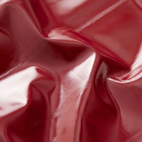 Finta pelle verniciata in tinta unita – rosso Bordeaux, 