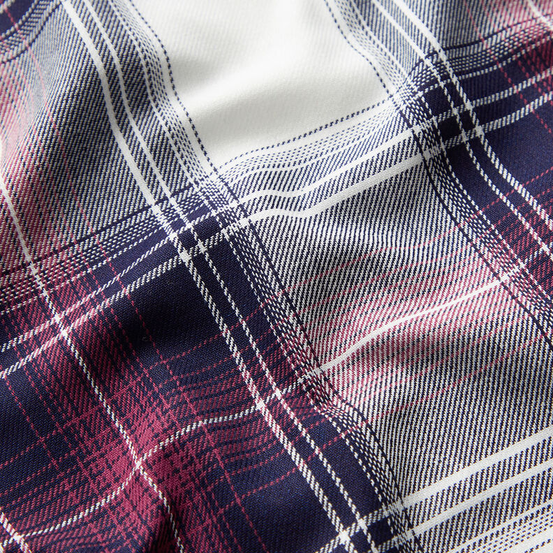 Camicia in tessuto di cotone a quadri scozzesi – rosso scuro/blu marino,  image number 2