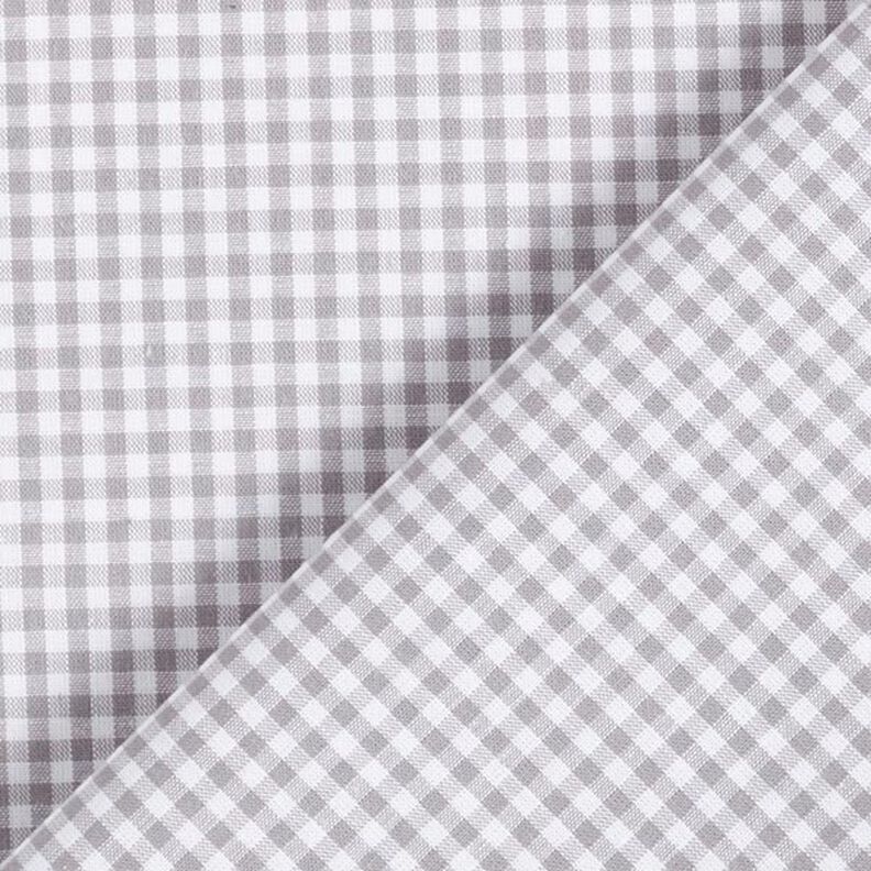 popeline di cotone piccoli quadretti Vichy, tinto in filo – grigio/bianco,  image number 6
