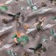 jersey di cotone Draghi in acquerello stampa digitale – talpa scuro,  thumbnail number 2
