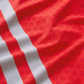 French terry, felpa estiva Tessuto con bordura essere medico d'urgenza un giorno – rosso/grigio, 