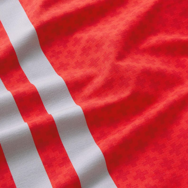 French terry, felpa estiva Tessuto con bordura essere medico d'urgenza un giorno – rosso/grigio,  image number 2