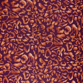 jersey romanit Motivo leopardato – melanzana/terracotta, 
