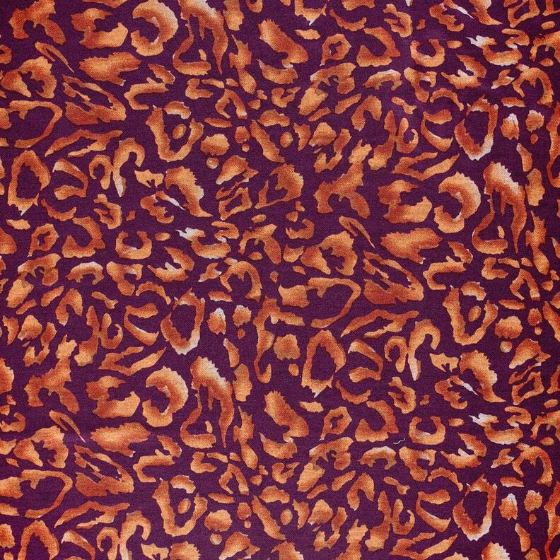 jersey romanit Motivo leopardato – melanzana/terracotta, image number 1