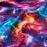 French terry, felpa estiva Galassia stampa digitale – lilla bluastro/rosso fuoco,  thumbnail number 2