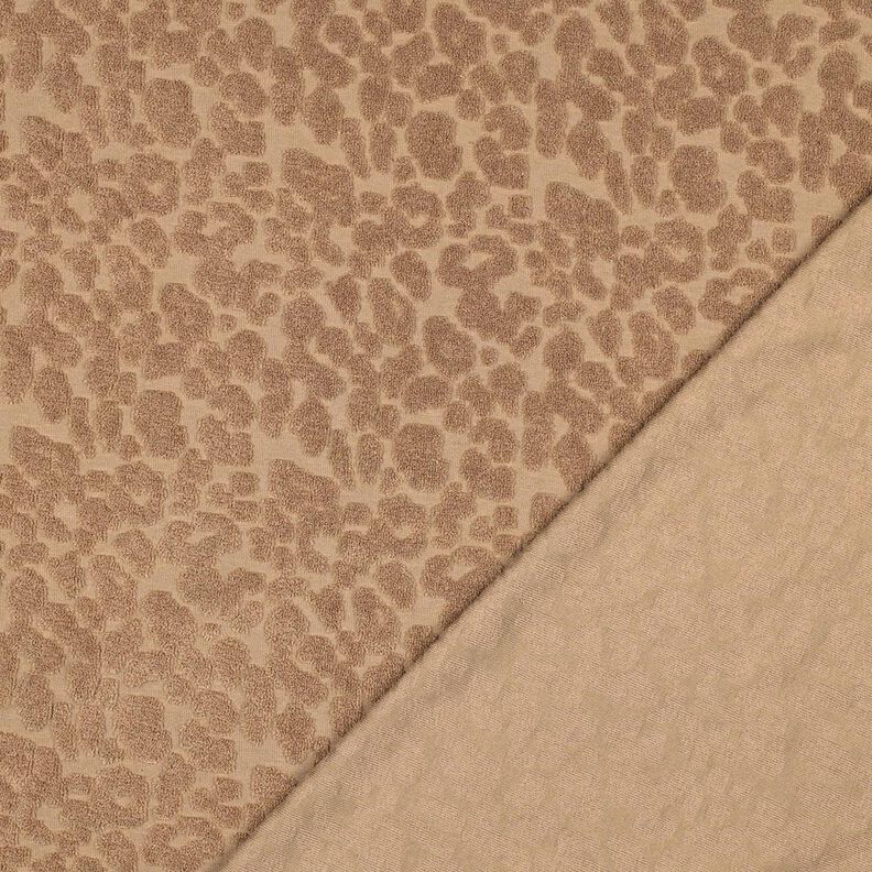 tessuto in spugna stretch leopardo  – marrone chiaro,  image number 4