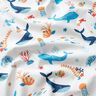 tessuto in cotone cretonne Animali subacquei – bianco/azzurro,  thumbnail number 2