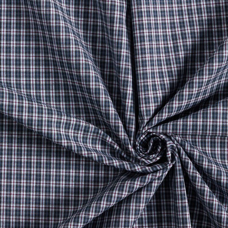 Tessuto per camicia a quadretti doppi – blu marino/rosso Bordeaux,  image number 3