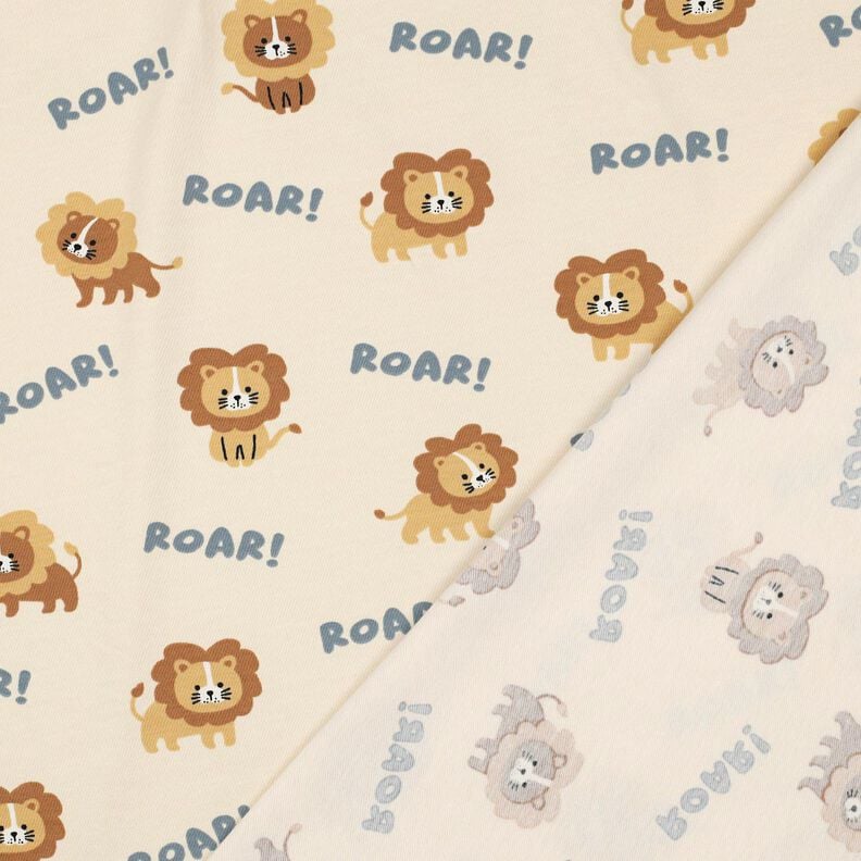 jersey di cotone leone | Poppy Fabrics – beige chiaro/marrone capriolo, image number 4