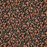 GOTS jersey di cotone fiori autunnali stampa digitale – nero/arancio pesca,  thumbnail number 1
