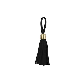 Nappa in pelle con perla dorata [5,5cm] – nero, 