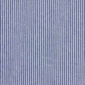 tessuto per camicette Misto cotone righe – blu marino/bianco, 