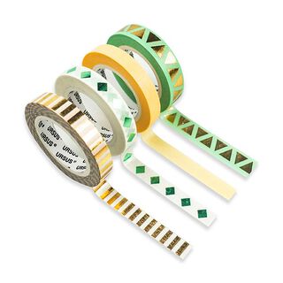 Washi tape Pregiato motivo etno [ 10 mm x 10 m, 4pezzo/i ] – mix di colori, 