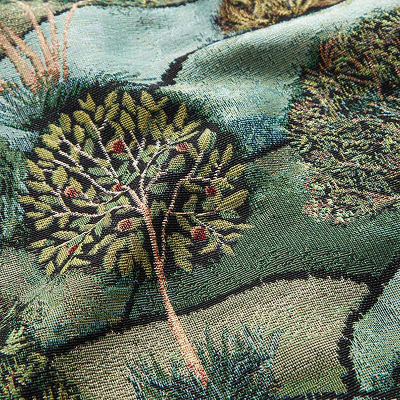 tessuto arredo gobelin quadro con paesaggio – verde,  image number 2