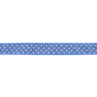 Nastro tessuto chambray pois – colore blu jeans, 