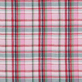 mussolina / tessuto doppio increspato lurex Quadri | Poppy Fabrics – rosé/oro effetto metallizzato, 