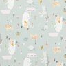 tessuto in cotone Animali con ombrelli – menta chiaro,  thumbnail number 1