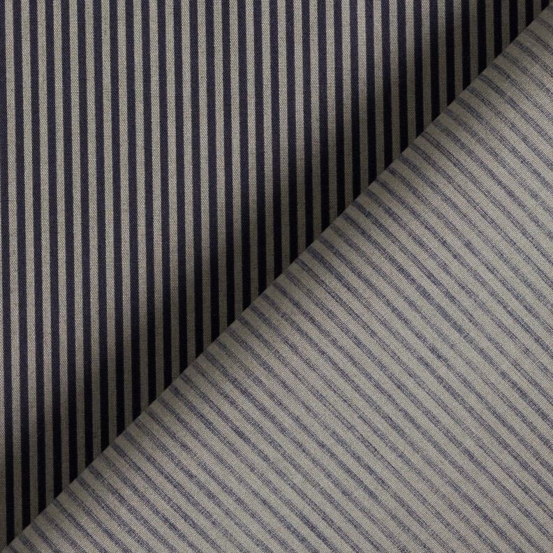 Tessuto per camicia a righe verticali – nero/grigio,  image number 4