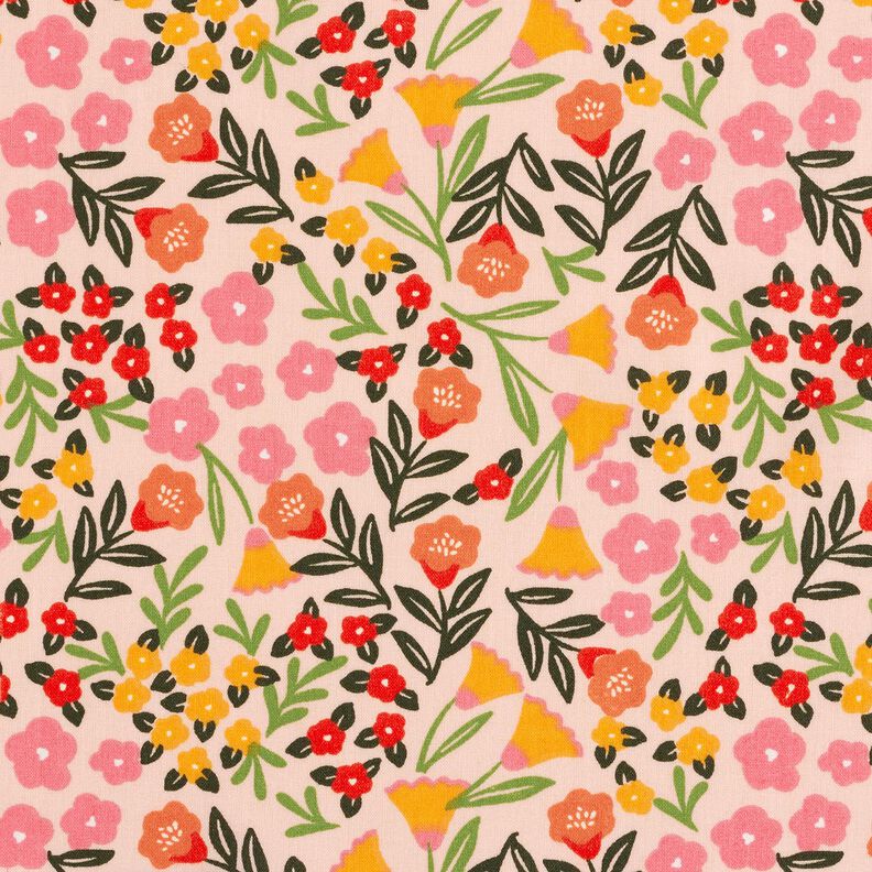 cotone rivestito prato fiorito – beige chiaro/pink,  image number 1