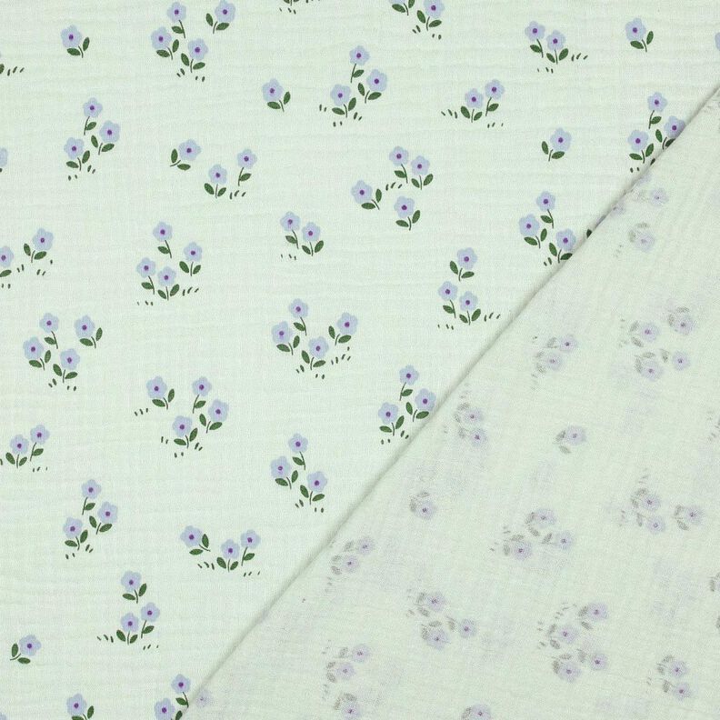 mussolina / tessuto doppio increspato fiorellini | Poppy Fabrics – menta chiaro,  image number 4