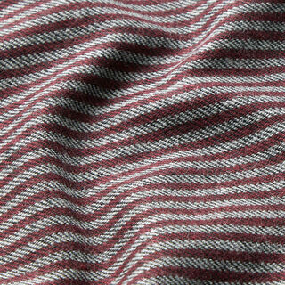 Tessuto a strisce per pantaloni – rosso merlot/grigio, 