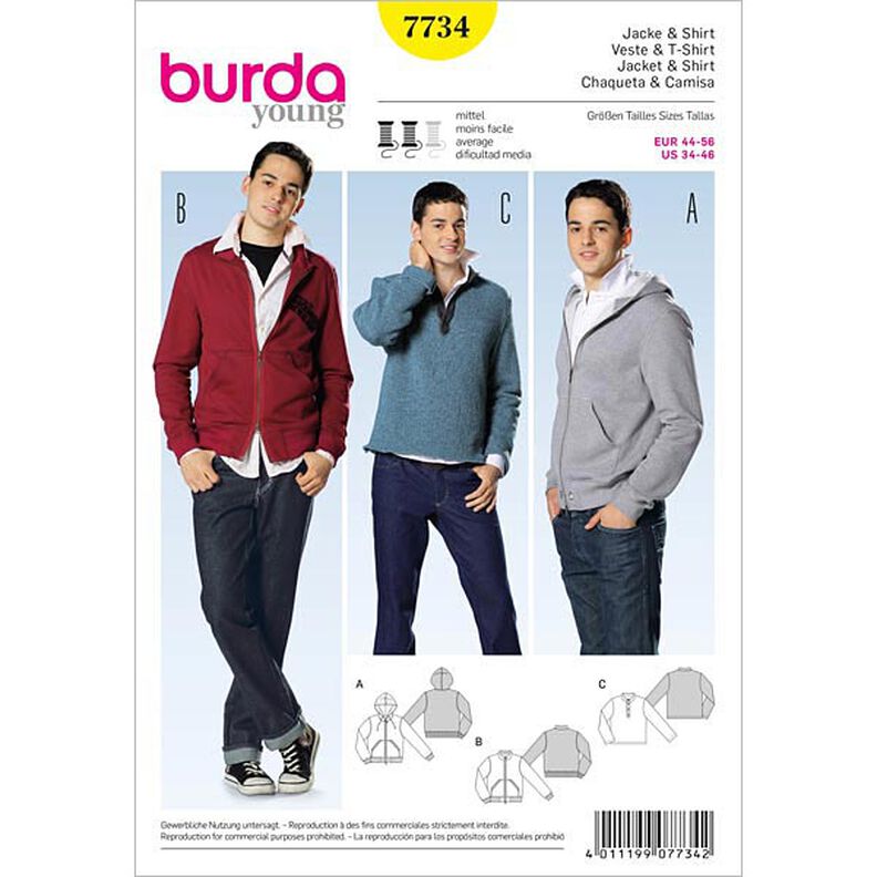 Giacca / maglia, Burda 7734,  image number 1