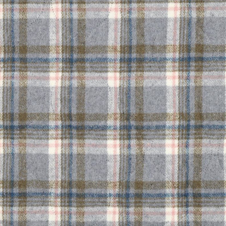 tessuto trapuntato flanella Quadri | Poppy Fabrics – grigio, image number 1