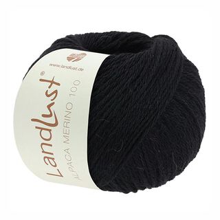 LANDLUST Alpaca Merino 100, 50g | Lana Grossa – nero, 