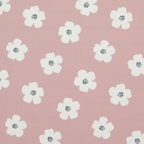 tessuto per impermeabili Grandi fiori – rosa anticato, 