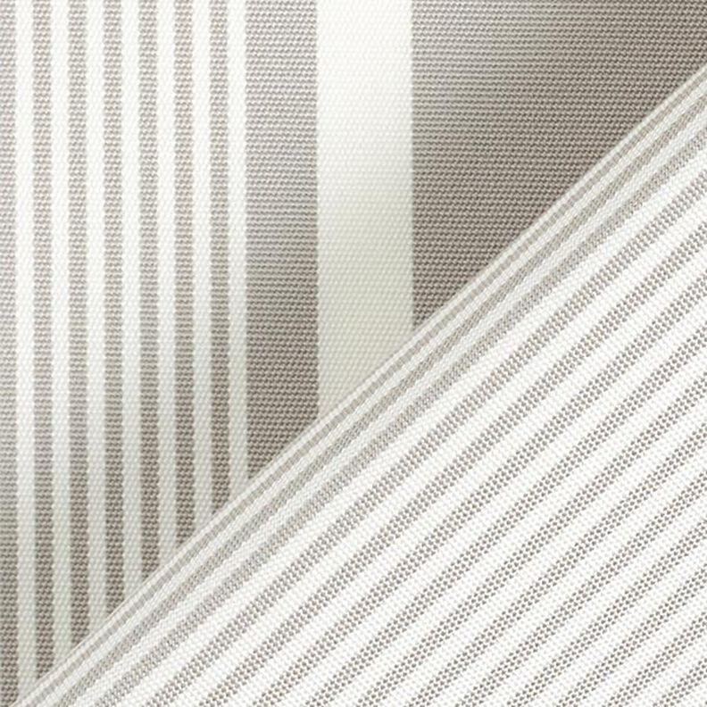 Tessuti da esterni canvas mix di righe – grigio chiaro/bianco,  image number 5